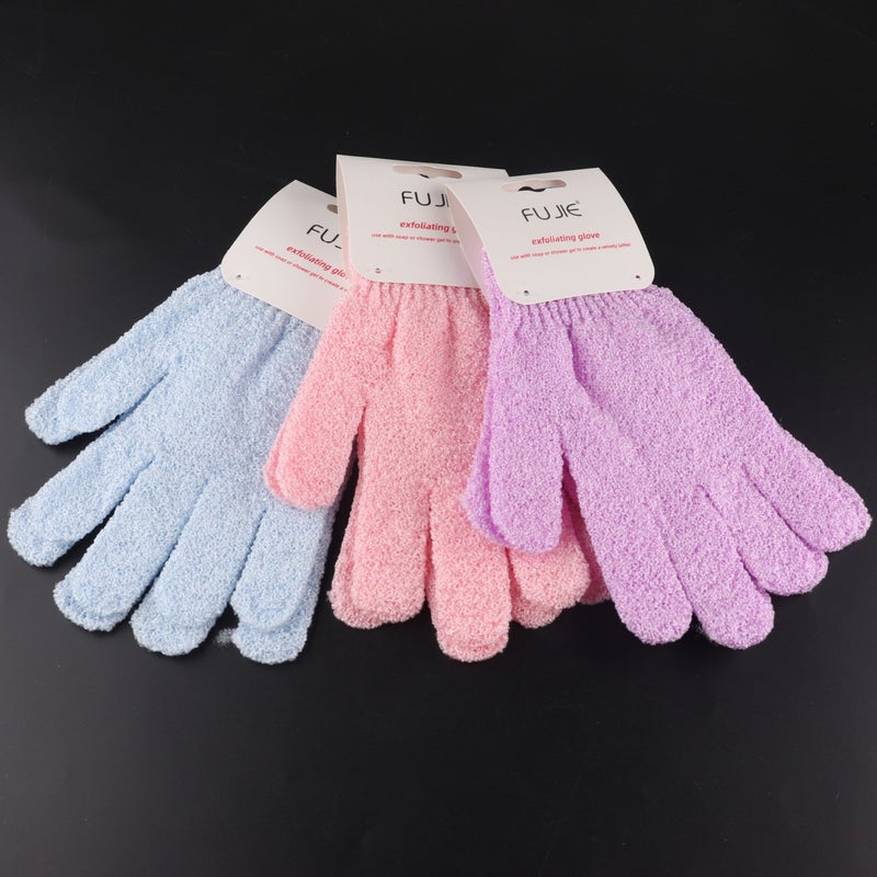 Large Double-Sided Exfoliating Bath Glove - Nylon Five-Finger Scrubbing Towel for Body Cleansing - Image 2