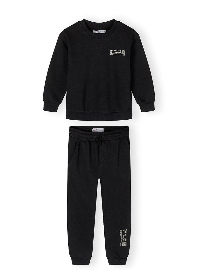MINOTI Boys Tracksuit Set with Joggers and Printed Sweatshirt - Image 2