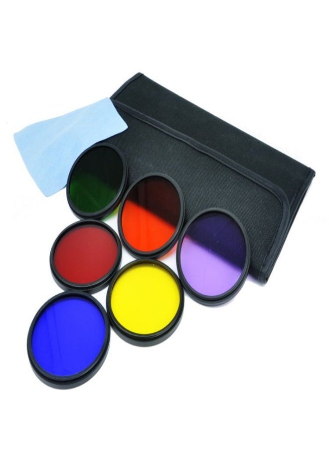 Generic SLR Camera Full Color Filter 52586777 Yellow Orange Red Green Blue Purple Full Color Round Filter Diving Balance Piece-Color:Red-Dimensions:25mm (customized)  - Image 2