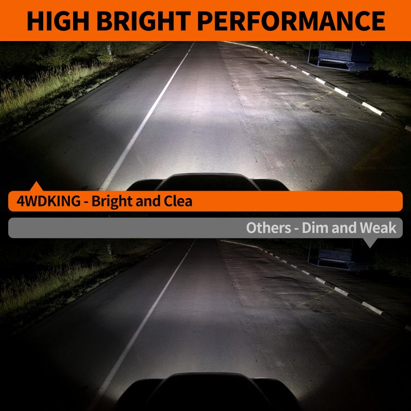 4WDKING 2" LED Round Light 20W Spot Driving Light Waterproof Off-Road Work Lamp for Motorcycle, ATV, UTV, Dirt Bike, 4x4 Pickup Truck, Boat, Trailer - Pack of 2 - Image 3