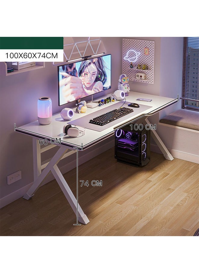 NKX - K-Shaped Sturdy Computer Desk And Gaming Table Workstation Home Office Desk 100 CM - Image 1