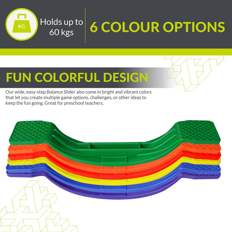 GISCO لوحة توازن، لوحة توازن متأرجحة، لوحة تأرجح، ألعاب أطفال على شكل أرجوحة، ألعاب تدريب رياضية للأطفال، لعبة داخلية/خارجية | مصنوعة من بلاستيك متين وآمن | (أخضر) - Image 3