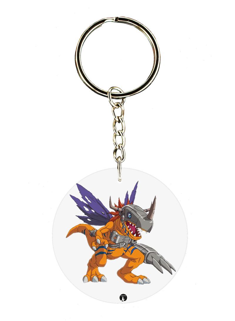 RKN Anime Digimon Double Side Printed Keychain