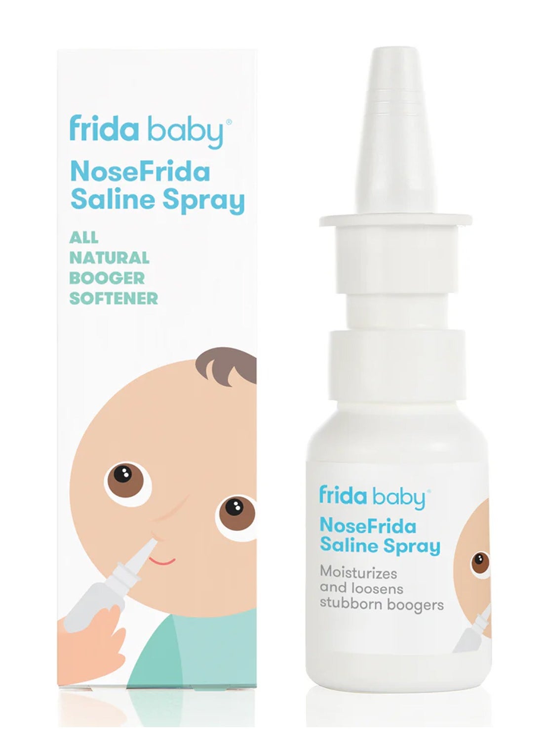 fridababy All-Natural Baby Saline Nasal Spray | Made in Sweden | Gentle Moisturizing Mist for Newborn & Infant Congestion Relief | Loosens Mucus & Clears Stuffy Noses | Non-Medicated & Safe 