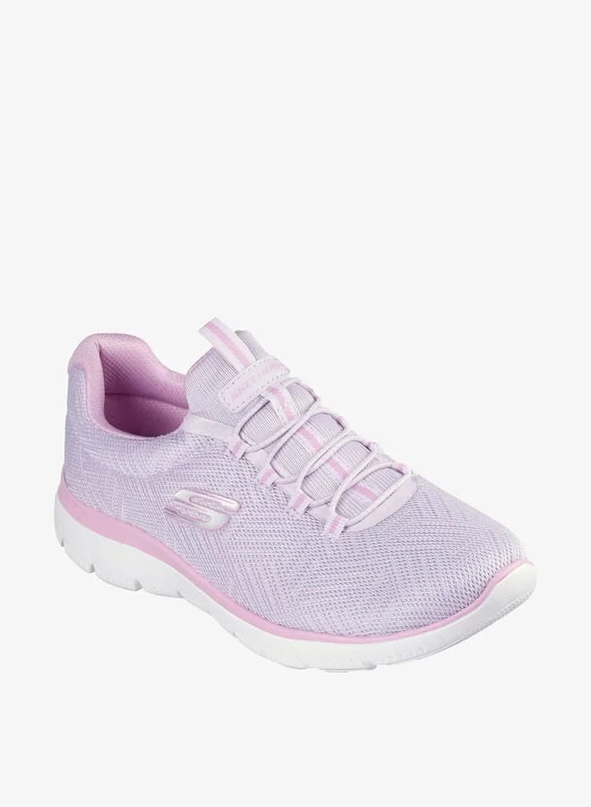 سكيتشرز Women's Textured Slip-On Sports Shoes - SUMMITS