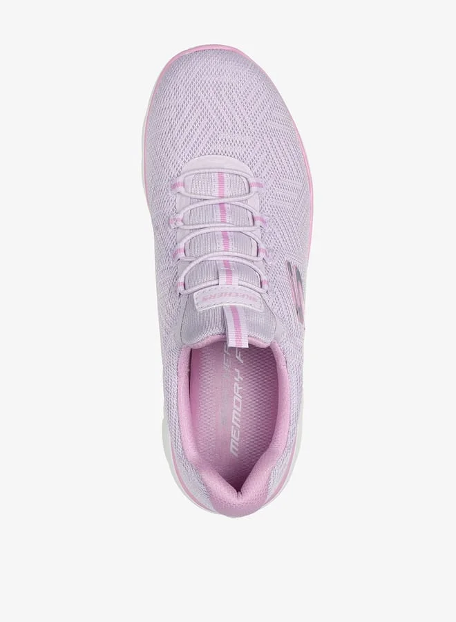 سكيتشرز Women's Textured Slip-On Sports Shoes - SUMMITS
