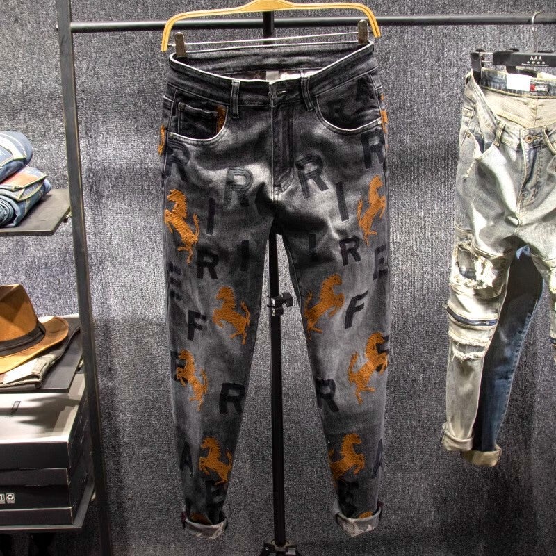 Unisex Classic Denim Jeans Loose Fit Daily Outdoor Wear - Image 2