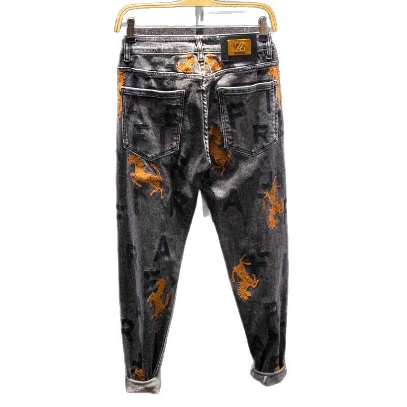 Unisex Classic Denim Jeans Loose Fit Daily Outdoor Wear - Image 1