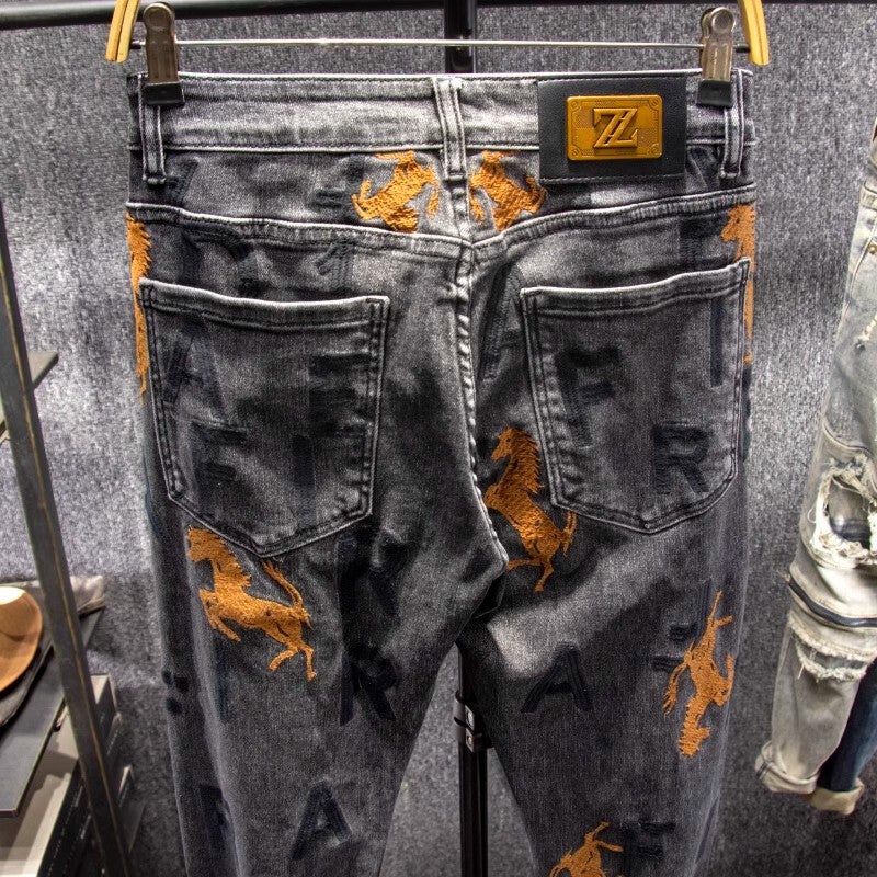 Unisex Classic Denim Jeans Loose Fit Daily Outdoor Wear - Image 5