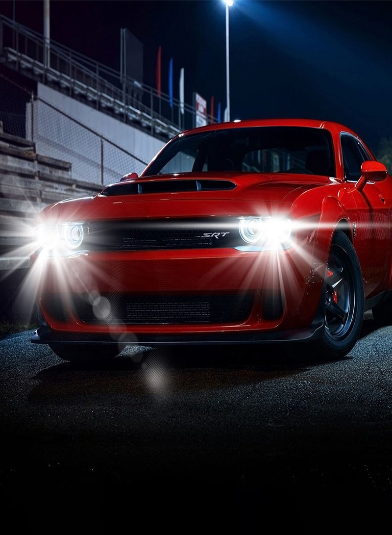 100مايلز مصباح LED للسيارة H4 75W 12000LM 6500K مصباح أمامي LED للسيارة مع نظام مروحة التبريد - 100 ميل - Image 5