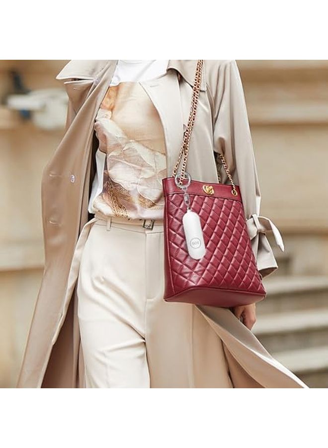 Blue Rechargeable 130dB Personal Alarm Keychain with LED Light for Students Night Walkers - Image 3