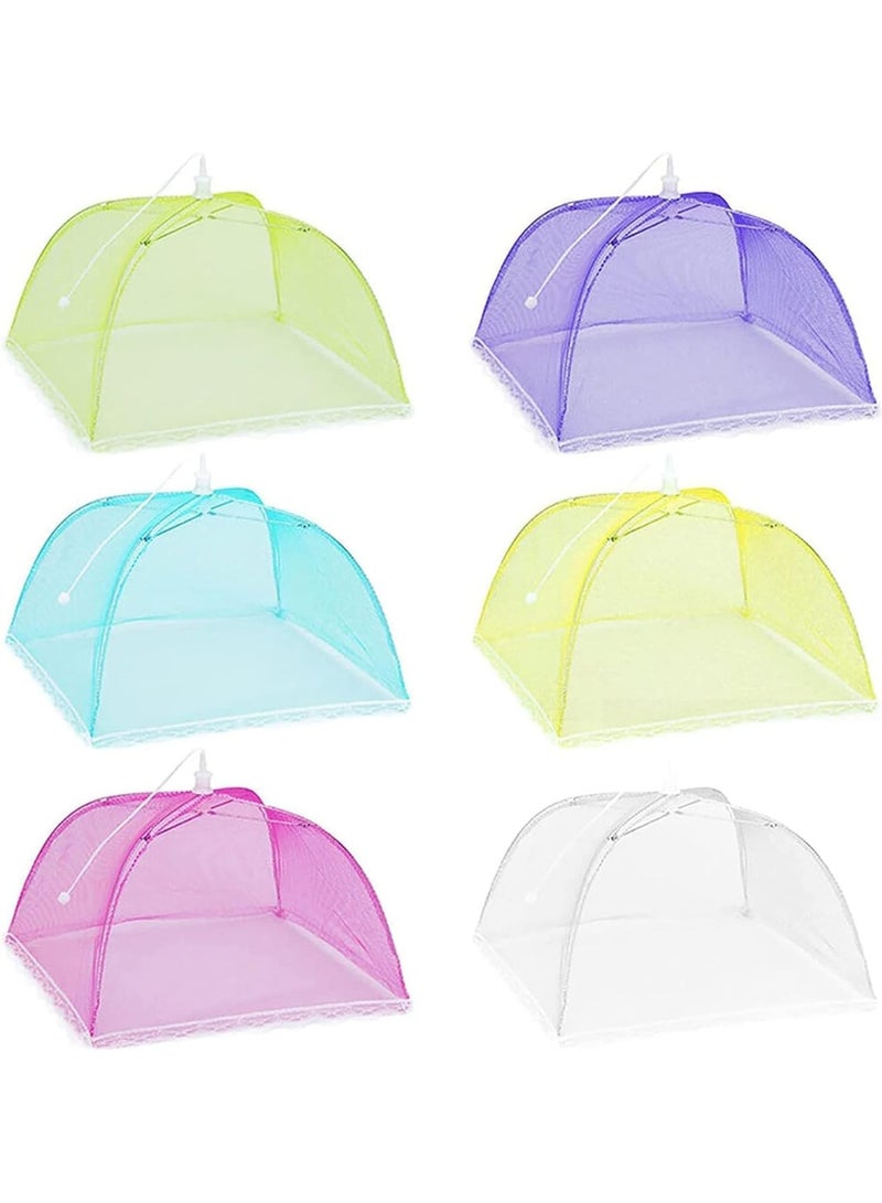 Bluejw Food Cover Mesh Food Tent, 17"x17", Nylon Covers, Pop-Up Umbrella Screen Tents, Collapsible and Reusable Patio Bug Net for BBQ, Picnics, Parties, Camping, Outdoor - 6 Colors - Image 1