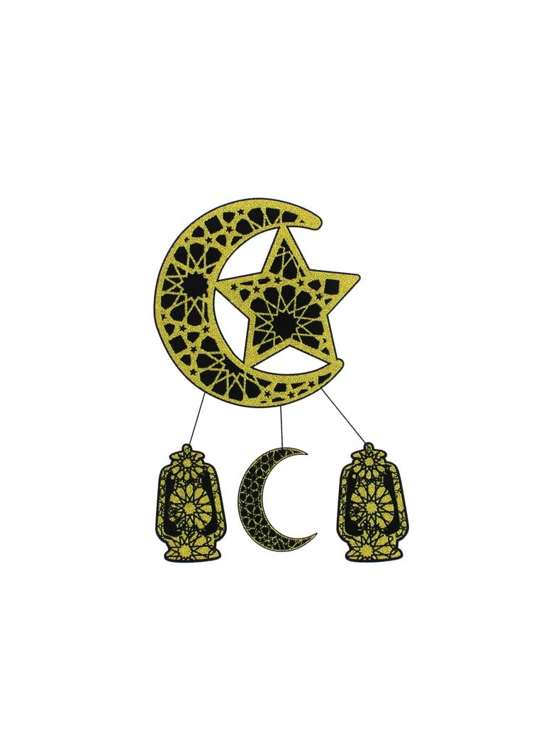 PARTY FUN Chic Ramadan Hanging Decoration Set Black Color, Elevate Your Space with Contemporary Style! - Image 1