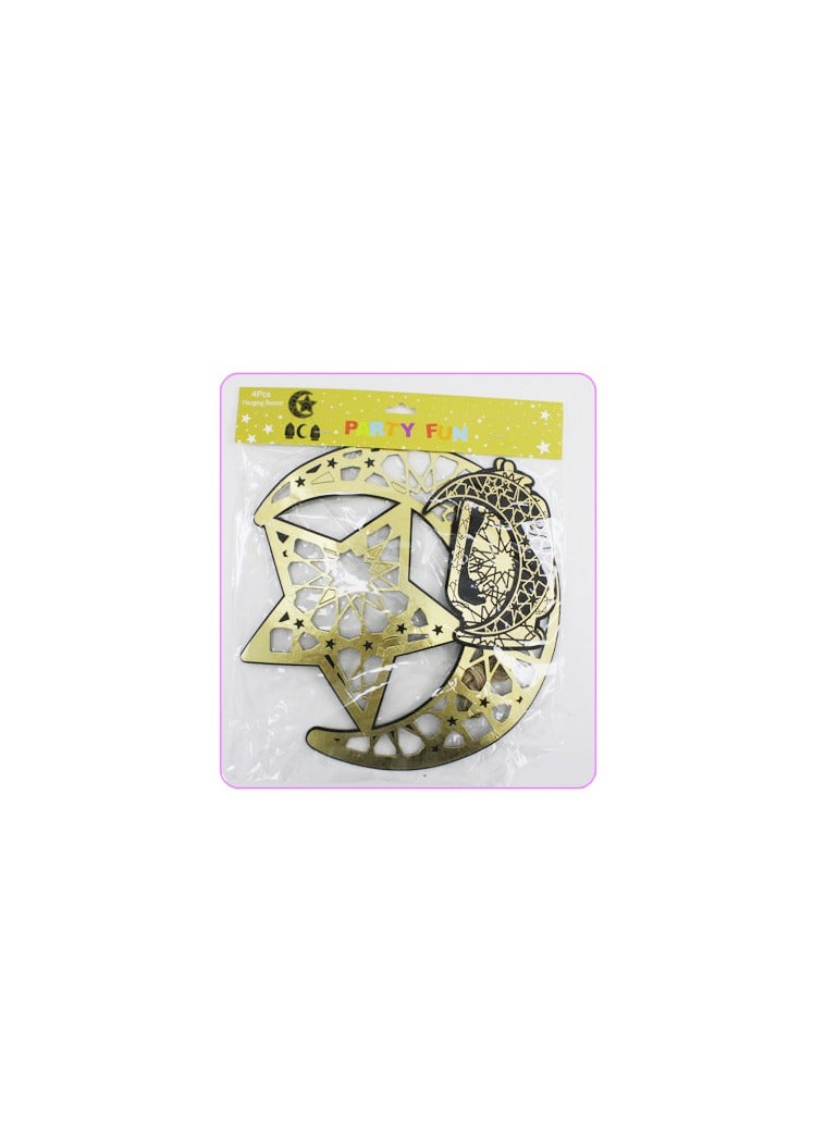 PARTY FUN Chic Ramadan Hanging Decoration Set Black Color, Elevate Your Space with Contemporary Style! - Image 2