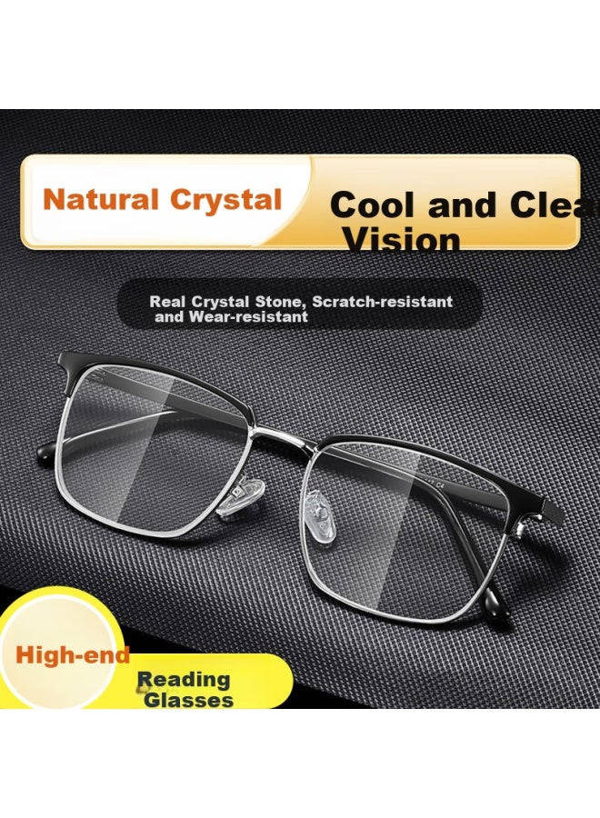 Bertha East Sea Natural Crystal Lens Brand Presbyopic Gl Men Stone Gl High-end High Definition Anti-scratch And Wear-resistant