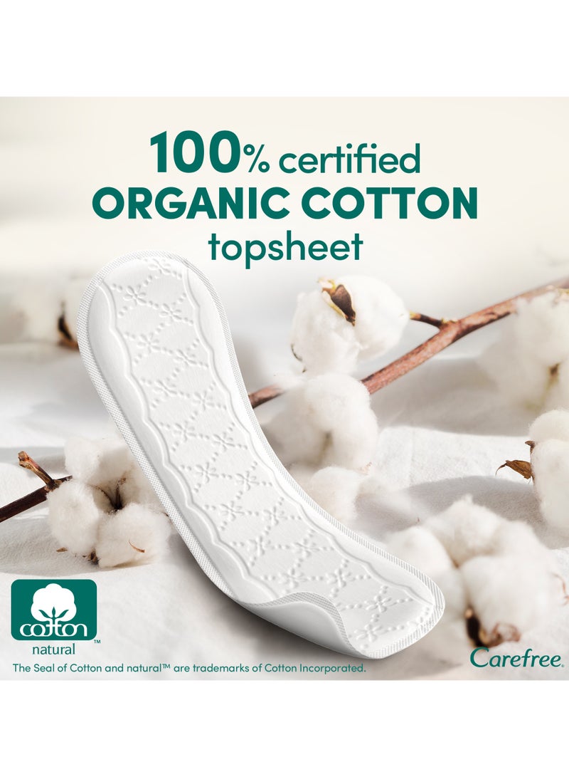 Carefree Organic Cotton Liners Dermatologically Tested Fragrance Free Long Size 24 Pcs - Image 2