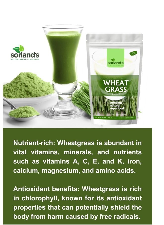 Sorland's - Pure Organic Wheat grass Powder -150 GM (Complete Natural Superfood) - Image 1