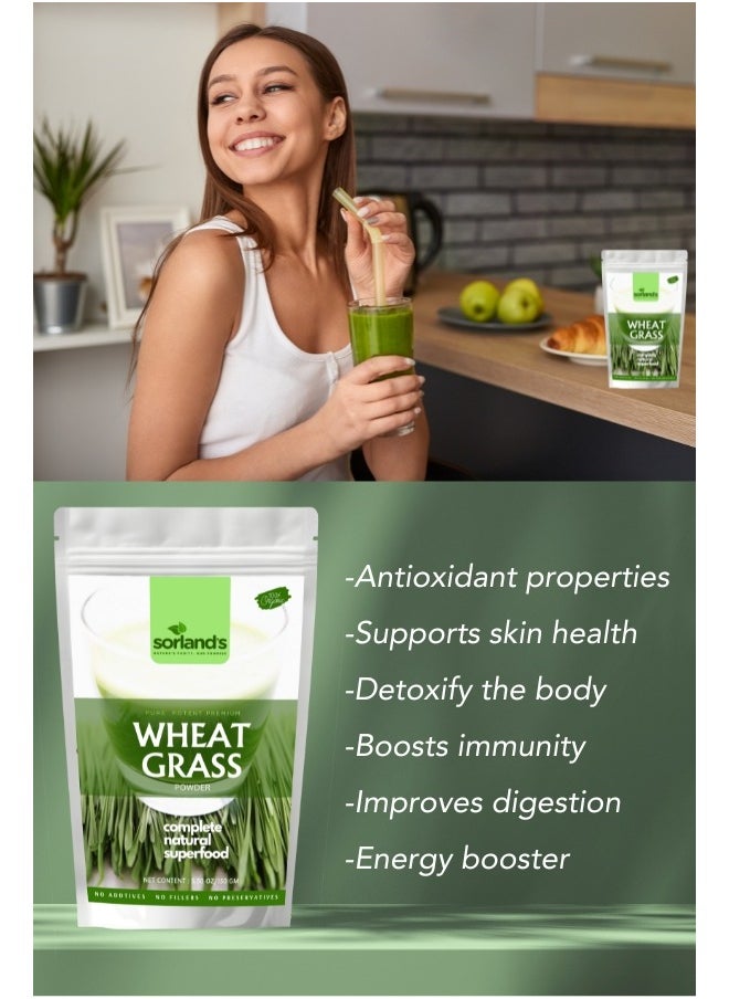 Sorland's - Pure Organic Wheat grass Powder -150 GM (Complete Natural Superfood) - Image 1