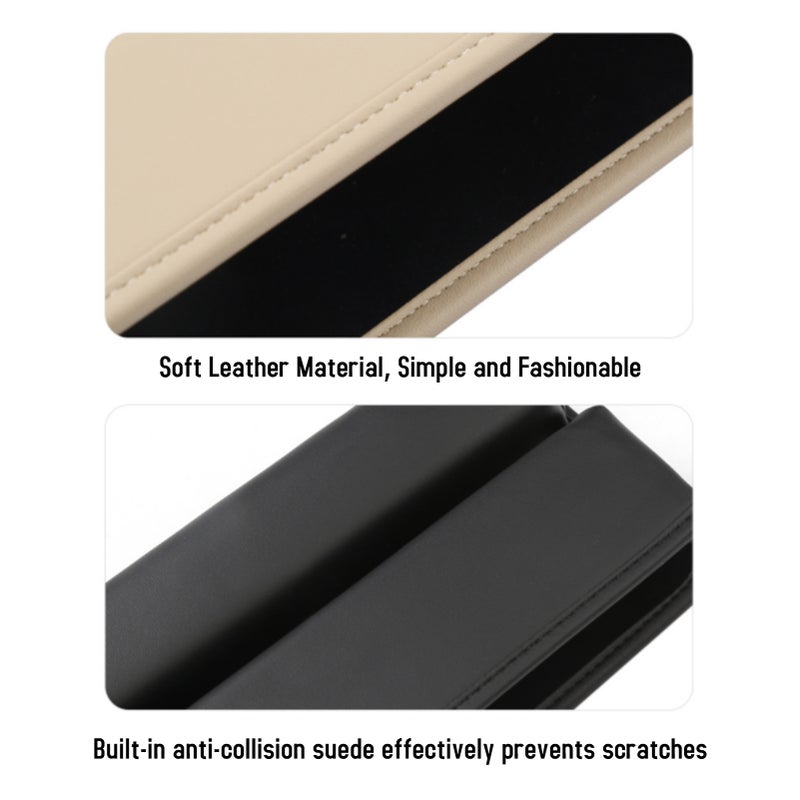 Car Seat Gap Filler Organizer, Multifunctional Car Seat Organizer, Auto Leather Storage Box for Holding Phones, Sunglasses - Image 5