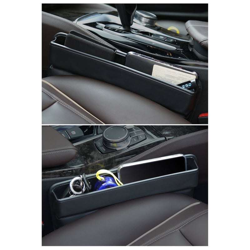 Car Seat Gap Filler Organizer, Multifunctional Car Seat Organizer, Auto Leather Storage Box for Holding Phones, Sunglasses - Image 3