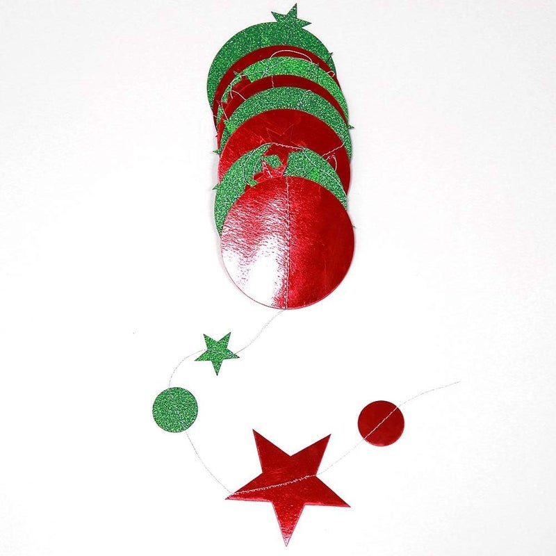 Decor365 Glitter Christmas Party Decorations Hanging Christmas Decoration Ugly Sweater Red Green Garlands Xmas Tree Star Streamer Photobooth Backdrop Office Classroom Birthday Party Decor - Image 3