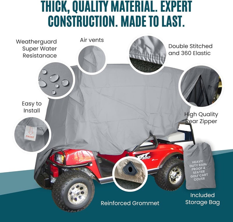 Formosa Covers Formosa Heavy Duty Golf Cart Cover for 4 Passengers - Image 3