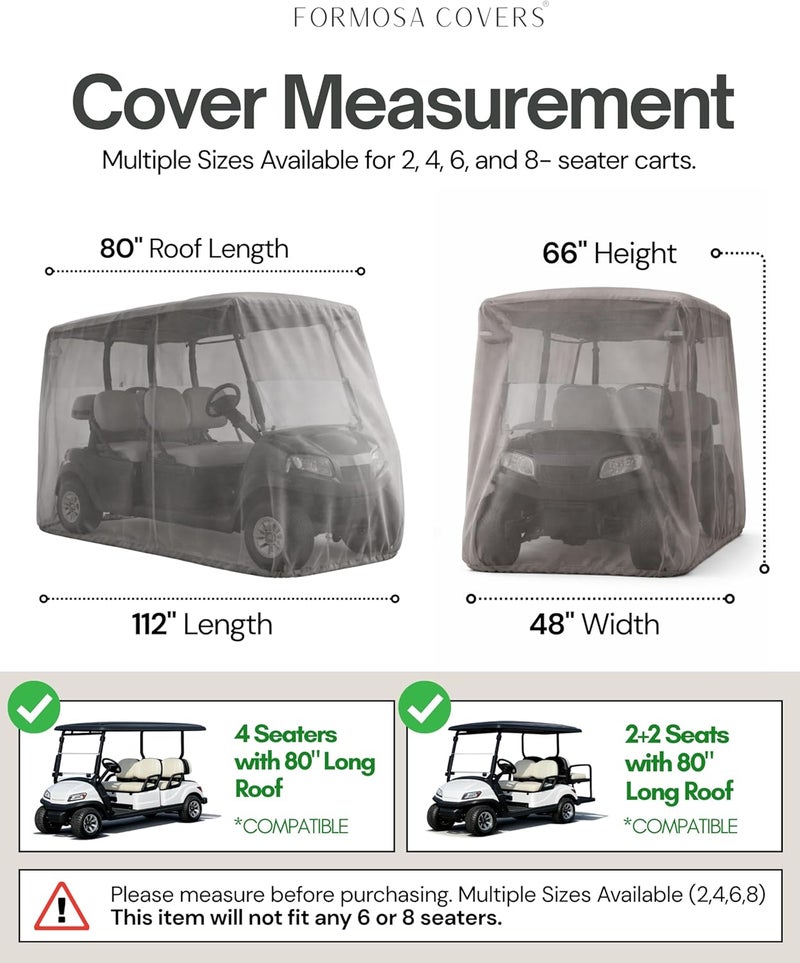 Formosa Covers Formosa Heavy Duty Golf Cart Cover for 4 Passengers - Image 4