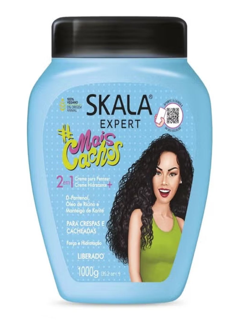 EXPERT Mais Cachos For Hair Hydrate Curls Eliminate Frizz, For Curly Hair 2 IN 1 Conditioning Treatment Cream and Cream To Comb 1000g
