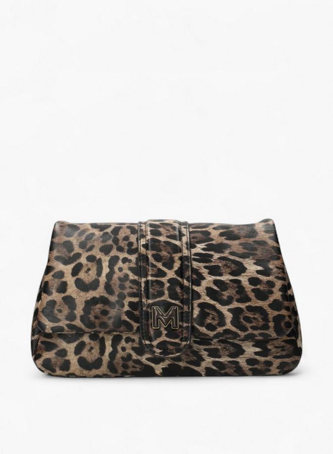 MEXX Animal Print Shoulder Bag with Flap Closure - Image 1