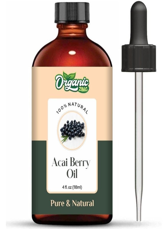 ORGANIC ZING زيت توت الآساي العضوي (Euterpe Oleracea) | زيت ناقل نقي وطبيعي للعناية بالبشرة والشعر والتدليك - 118 مل / 3.99 أونصة سائلة - Image 1