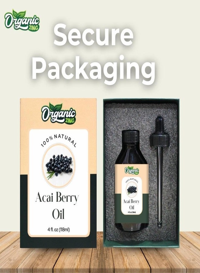 ORGANIC ZING زيت توت الآساي العضوي (Euterpe Oleracea) | زيت ناقل نقي وطبيعي للعناية بالبشرة والشعر والتدليك - 118 مل / 3.99 أونصة سائلة - Image 4