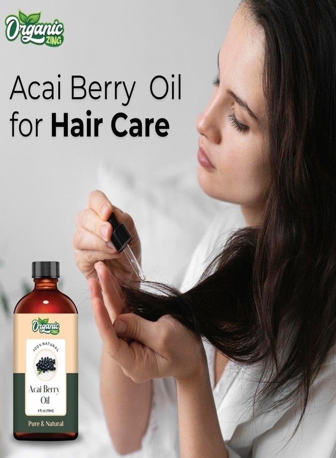 ORGANIC ZING زيت توت الآساي العضوي (Euterpe Oleracea) | زيت ناقل نقي وطبيعي للعناية بالبشرة والشعر والتدليك - 118 مل / 3.99 أونصة سائلة - Image 5