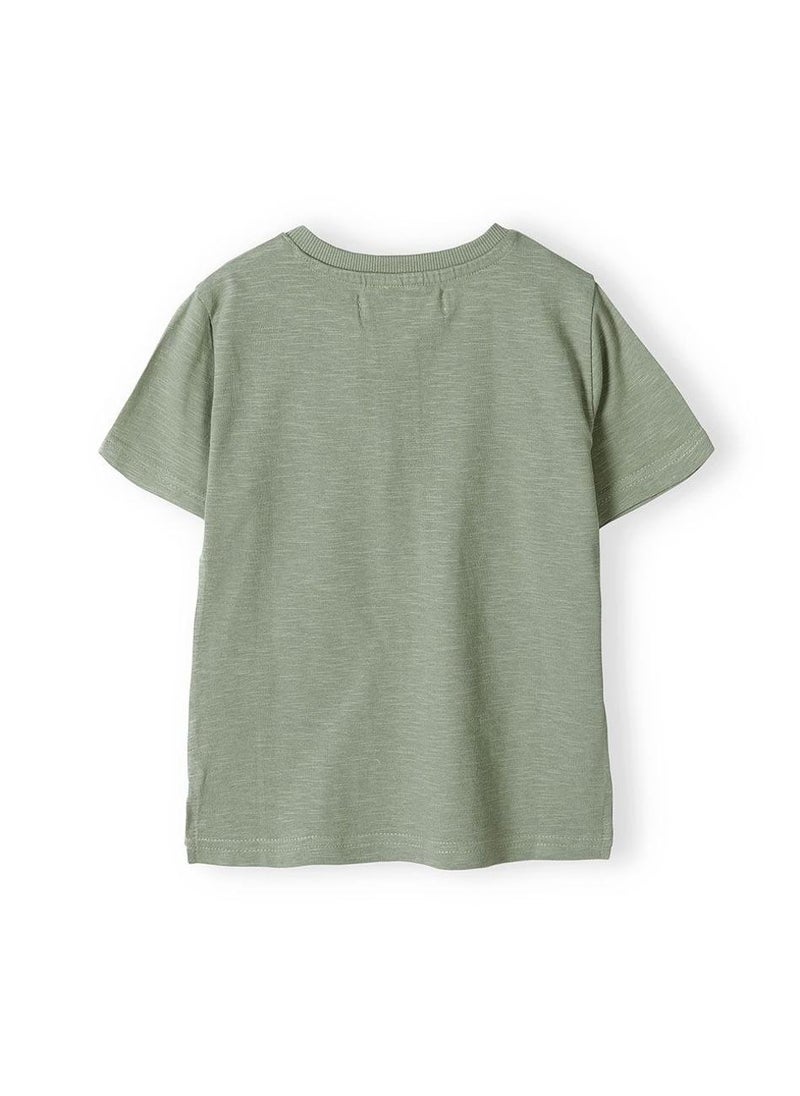 MINOTI Short Sleeve Henley T-Shirt with Button Neckline - Image 3
