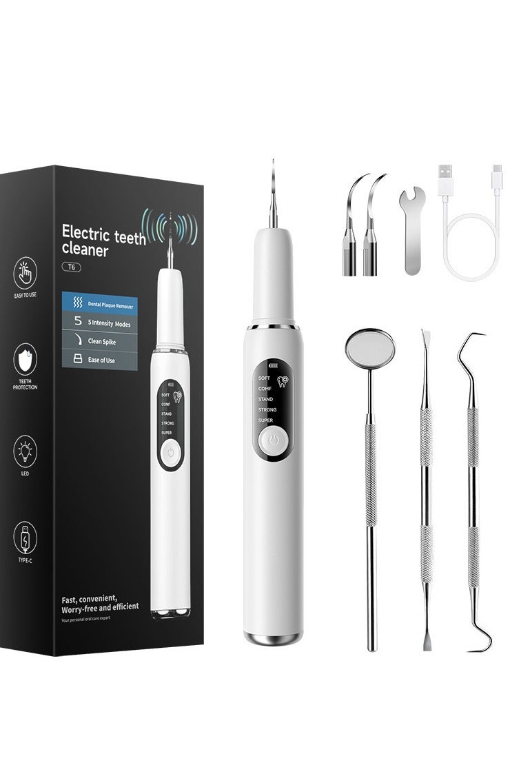 YANCI Ultrasonic Dental Scaler For Teeth Tartar Stain Tooth Calculus Remover Electric Sonic Teeth Plaque Cleaner Dental Stone Removal, Replaceable Clean Heads- Safe - Image 1