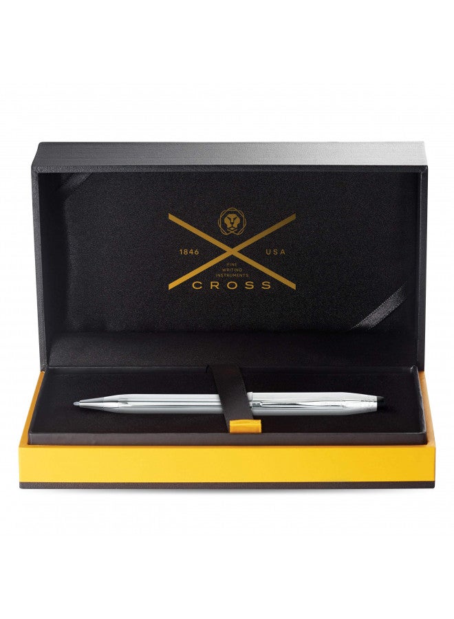 Cross Century II Refillable Ballpoint Pen, Medium Ballpen, Includes Luxury Gift Box - Hallmarked Sterling Silver - Image 1