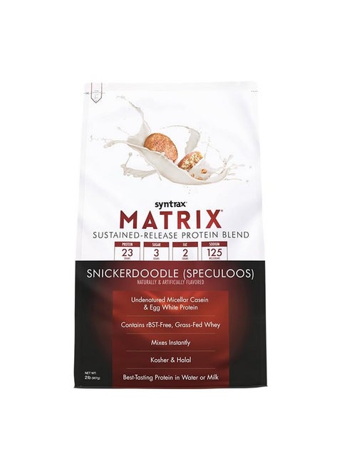 Syntrax Nutrition Matrix Protein Powder, Sustained-Release Protein Blend, Real Cookie Pieces, Snickerdoodle, 2 lbs