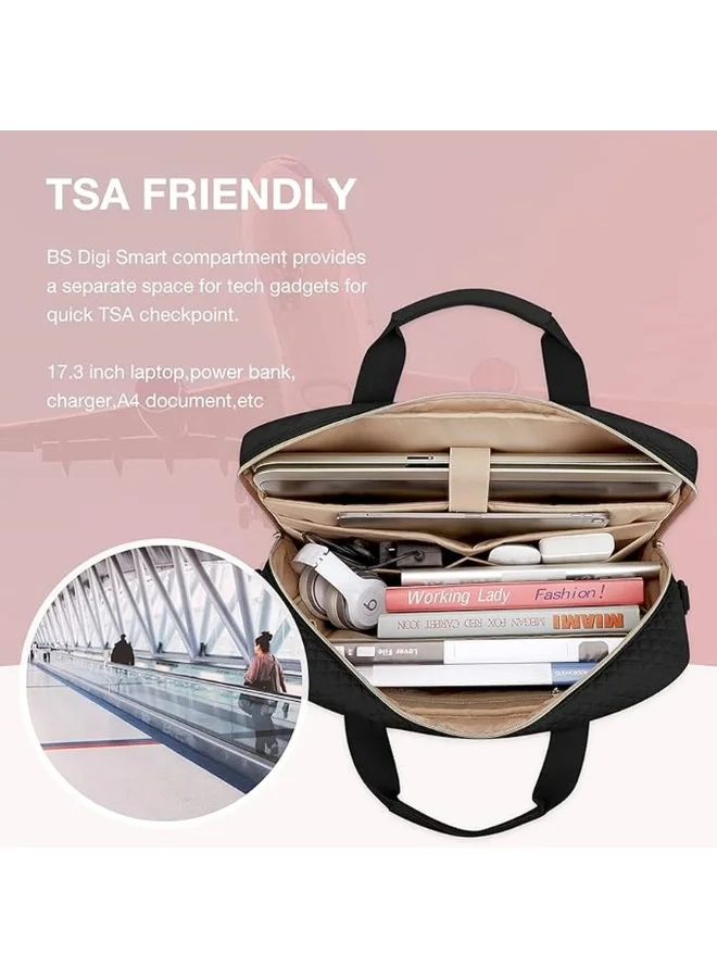 باج سمارت BAGSMART Black 17.3 Inch Laptop Briefcase for Women