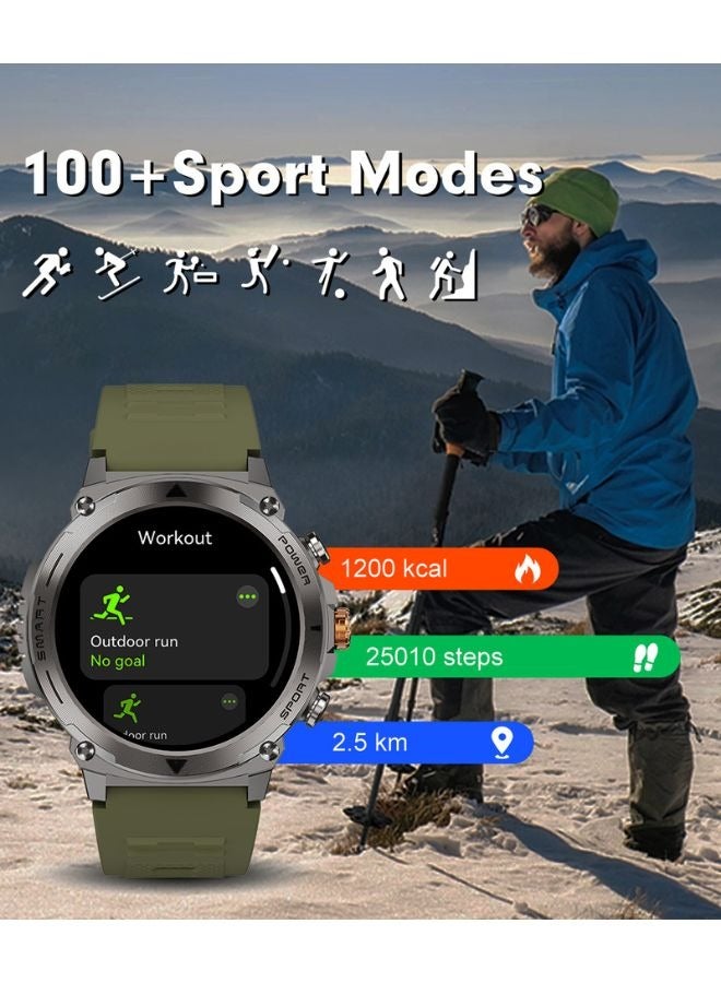 TELUX ACTIVEX Smart Calling Watch, 1.43” AMOLED Display, 2 Straps (Stainless Steel & Silicon) AI Voice Assistant, Sleep Tracking, 100+ Modes, IP67 Waterproof, 10-Day Battery, Android & iOS App - Image 5