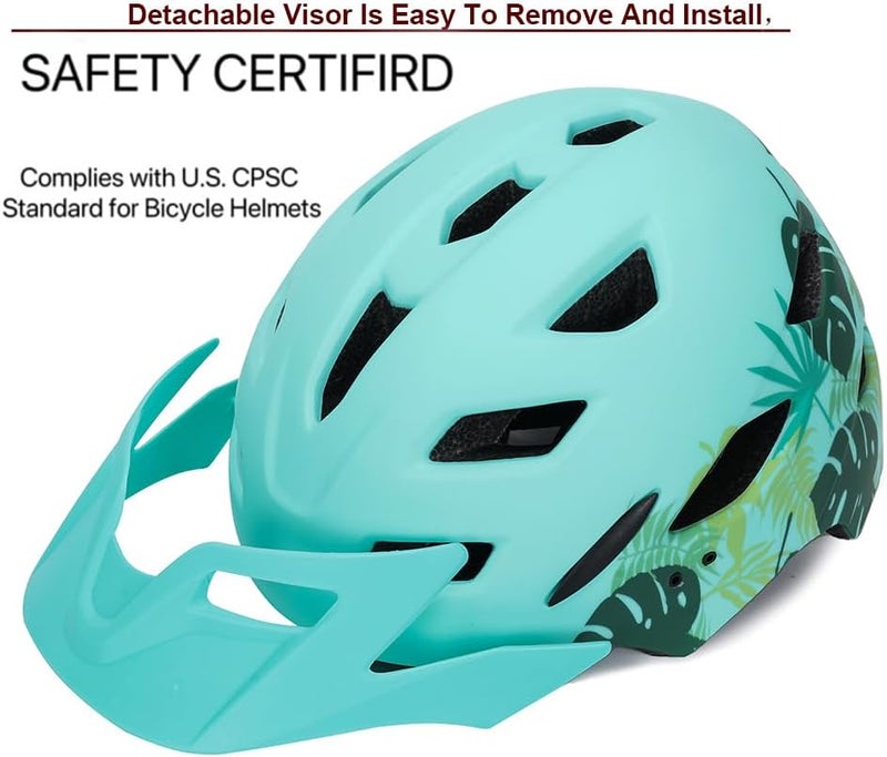 Bavilk Kids Bike Helmet, Kids Boys Girls Bike Helmets with LED Light Detachable Visor Children Youth Teen Multi-Sport for Skating Cycling Scooter Skateboard Adjustable & Lightweight 19.7"-22.4" - Image 3
