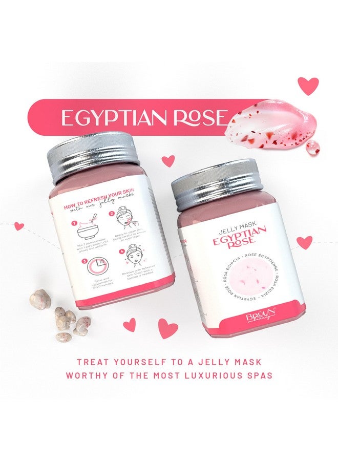 برون قناع جيلي الورد المصري المقشر من براون للعناية بالوجه - عبوة قناع مطاطية سعة 23 أونصة سائلة تكفي من 30 إلى 35 جلسة علاجية - مجموعة قناع جل مرطب للعناية بالبشرة من سبا للرجال والنساء والبالغين - Image 5