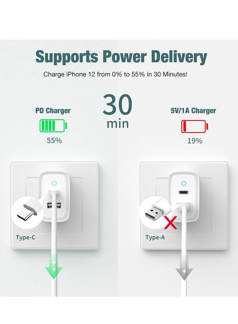 Y&D 2 meters USB C to Lightning Cable, 2pcs iPhone Fast Charger Cord, Type Cable for iPhone, Apple MFi Certified - Image 4