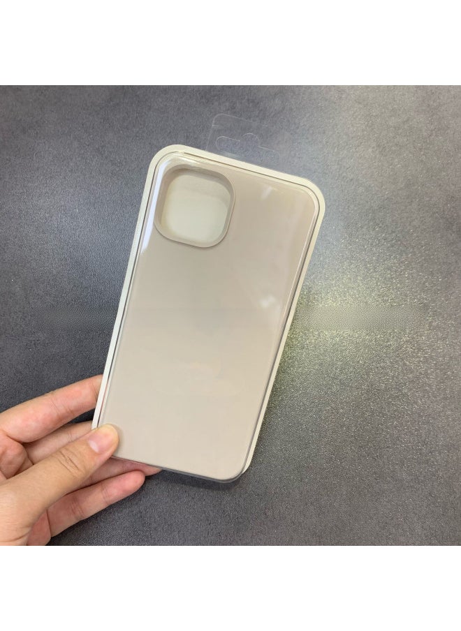 Generic - For Iphone16 Liquid Silicone Phone Case For Iphone 16Pro Max/16Pro Full Covering Drop-Resistant Protective Case-Color:Rock Grey [with Logo]]-Applicable Model:For Iphone16promax [sealed Packaging] - Image 1