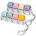 DEARIDAP 2 PCS Keyboard Fidget Toy 4in1 Keyboard Button Clicker Keychain Push Bubble Sensory Fidget Toys for Kids Adults to Relief Pass Time Purple Blue Pink Orange - Image 2