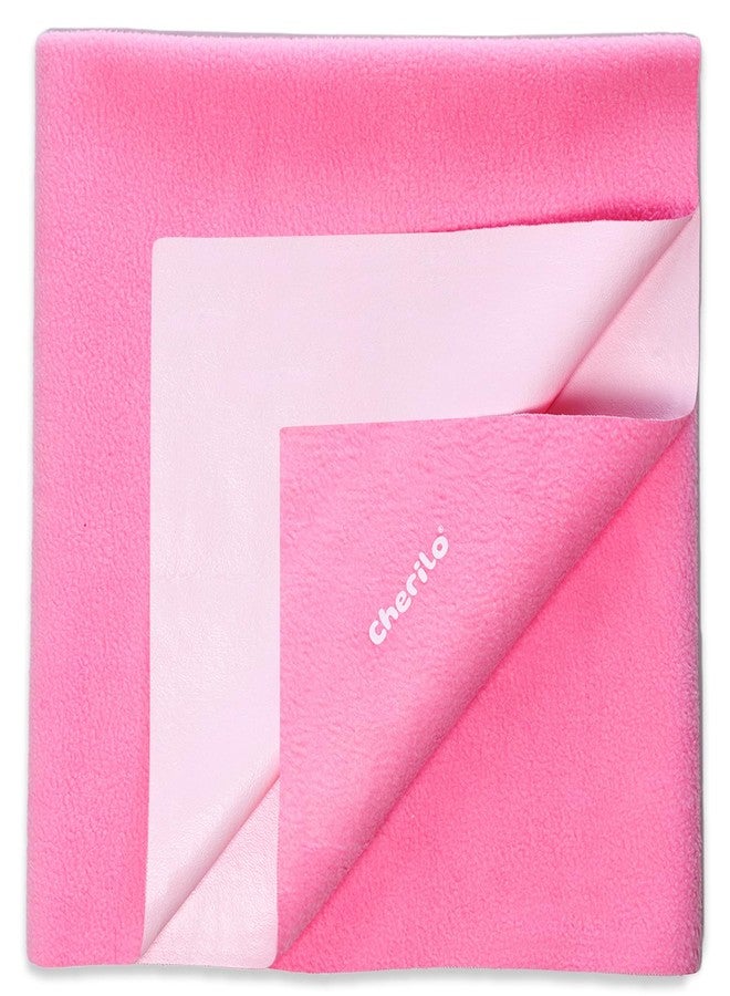 Cherilo Quick Dry Waterproof Protector Baby Dry Sheet, Medium (70cm X 100cm)| Pink - Image 1