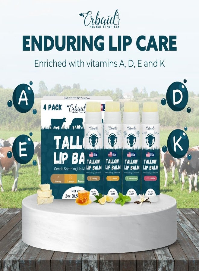 اربايد مرطب شفاه من شحم البقر - مرطب شفاه طبيعي من شمع العسل وشحم البقر - مرطب شفاه من شحم البقر المغذى على العشب - يلطف الشفاه المتشققة والجافة والحساسة - عبوة متنوعة غنية بالفيتامينات تدوم طويلاً، صنع في الولايات المتحدة الأمريكية - Image 5