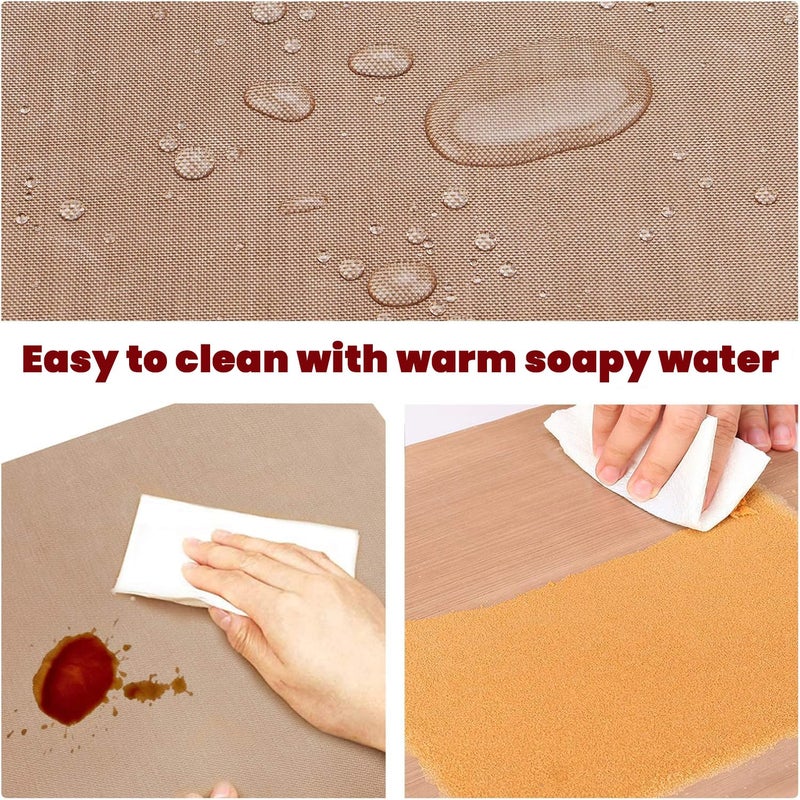 Durgdas PTFE Teflon Sheet for Heat Press Transfer Reusable Waterproof Baking Mat Multipurpose NonStick Mat for Akki Roti Obbattu Holige Chapathi Puran Poli Rolling Mat BBQ Grill More - Image 5
