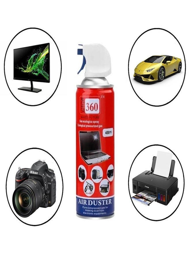 Giga 360 Air Duster Spray 450ml High Pressure Compressed Gas For Pc And Laptop, KeyBords, Scanners Etc - Image 1