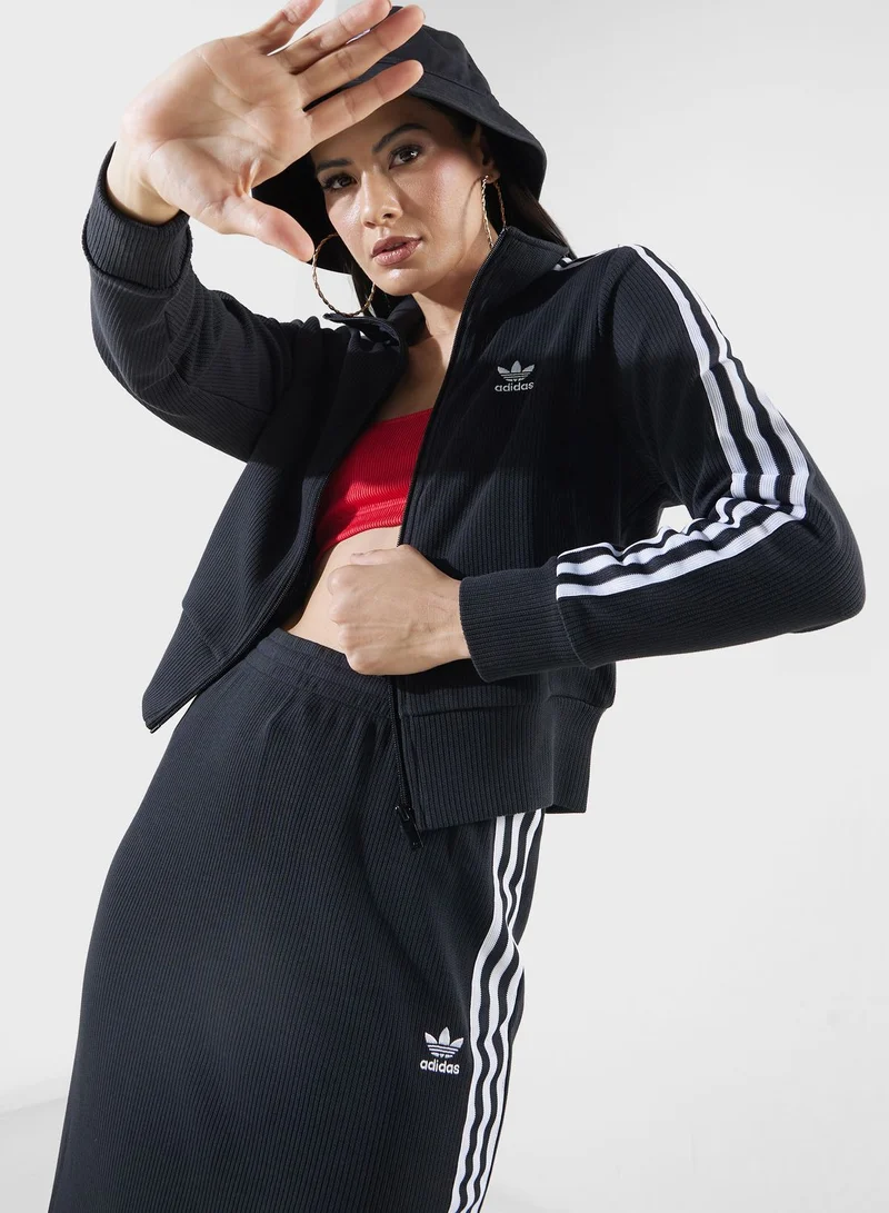 adidas Originals FB KNITTED TOP Black Originals Women TRACK TOPS