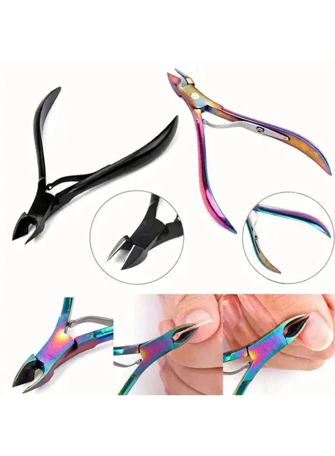 9PCs Manicure Set Professional Nail Art Files Buffer Scissors Cuticle Nipper Tools - Image 3