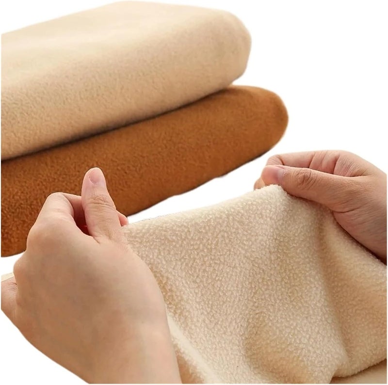 Thickened Polar Fleece Fabric Single Sided Short Plush Cloth DIY Material Outerwear Jackets Lining Hoodie(Color 7,50x160cm) - Image 4